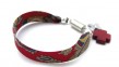 Pulsera cinta estampado paisley con cruces_roja